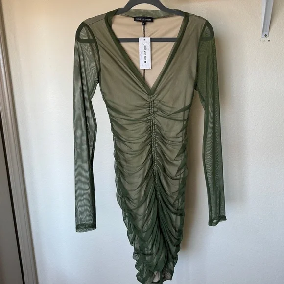 UNEKFORM | Dresses | Nwt Olive Green Dress M Mesh Midi Dress Long Sleeve Party Dress Cocktail Dress | Poshmark UNEKFORM | Dresses | Nwt Olive Green Dress M Mesh Midi Dress Long Sleeve Party Dress Cocktail Dress | Poshmark